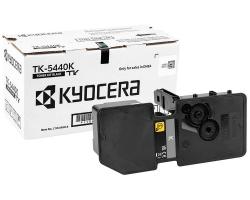 Schwarzer Toner für Drucker in einer Verpackung. Auf der Box steht 'Kyocera TK-5440K'.