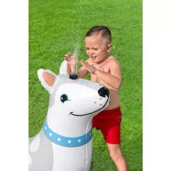 BESTWAY Wassersprinkler Happy Husky 112 x 44 x 100 cm weiß/grau