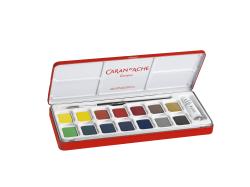 Caran d’Ache Deckfarbkasten - Gouache Studio, in Metallschachtel, 14 Farben 