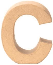 Buchstabe C aus einem hellen, matten Material. Die Form ist dreidimensional und hat eine offene Seite.
