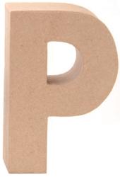 Dreidimensionale Buchstabenform 'P' aus hellem Material. Keine Farbe oder Muster sichtbar.