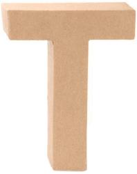 Brauner Buchstabe 'T' aus Karton. Stabil und schlicht.