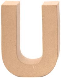 Buchstabe U aus hellem Material. Form ist schlicht und ohne Verzierungen.