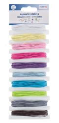 GLOREX Baumwollkordeln 10 Farben je 3m