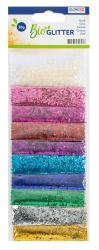GLOREX Bio Glitter 10 Farben je 20g