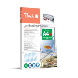 PEACH Laminierfolie A4 80 mµ glänzend mit Lochrand 100 Stück