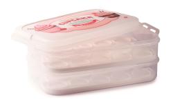 SNIPS Muffinbox für 24 Muffins transparent/rosa