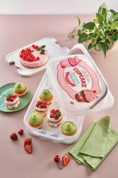 SNIPS Muffinbox für 24 Muffins transparent/rosa