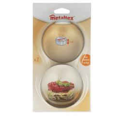 METALTEX Allzweck-Kochringe Ø 8,5 cm 2er Set silber