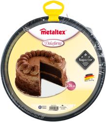 schwarze Springform mit einem Schnappverschluss. Ideal zum Backen von Kuchen.