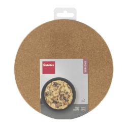 METALTEX Topfuntersetzer aus Kork Ø 20 cm 2 Stück braun