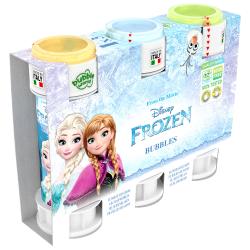 Verpackung mit drei Blasenbehältern in verschiedenen Farben. Auf der Vorderseite sind Figuren aus dem Film 'Frozen'.