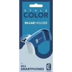 Handyhalterung in Blau und Weiß. Ergonomisches Design. Für verschiedene Smartphone-Größen geeignet.