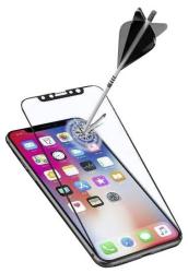 Smartphone mit gebrochenem Bildschirm. Ein Pfeil steckt im Display. Icons auf dem Bildschirm sichtbar.