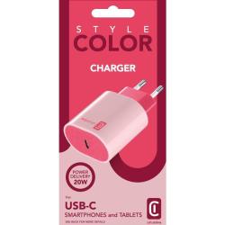 Ladegerät in rosa und pink. Mit USB-C Anschluss.