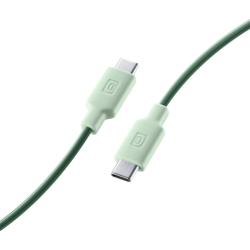 grüner USB-C-Kabel mit zwei Enden. Gummierte Oberfläche, schlichtes Design.
