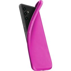 Handyhülle in lila für Samsung Galaxy A13 5G. Weiches Material mit geschwungenem Design.
