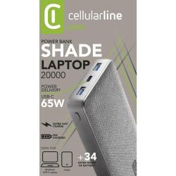 CELLULARLINE Powerbank Shade 65W 20.000 mAh grau