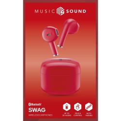 Music Sound Pod Headset SWAG True Wireless rot