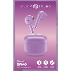 Music Sound Pod Headset SWAG True Wireless violett