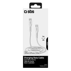 SBS Lightning to Type C Cable MFi, lenght 1m, white