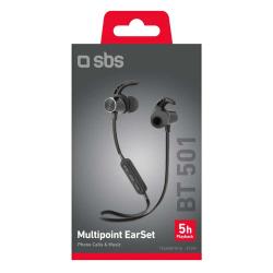 SBS Kabelloses Multipoint Headset BT501 magnetisch schwarz