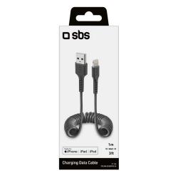 SBS USB-A Stecker auf Lightning-Anschluss 17 - 100 cm schwarz