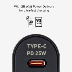 SBS Travel Charger 1xUSB Type C PD 25W + 1xUSB AFC