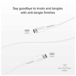 SBS Datenkabel USB-C- auf USB-C-Stecker 1,5 m weiß