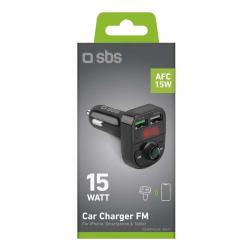 SBS 15-Watt-Autoladegerät mit drahtloser Verbindung schwarz