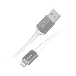 SBS USB-A Daten- und Ladekabel Lightning mit Recycling-Kit weiß