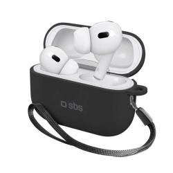 SBS Silikon-Etui für Apple AirPods Pro 2 schwarz