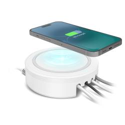 SBS Mobile Wireless Charger Station 15 W 3 x USB/USB-C weiß