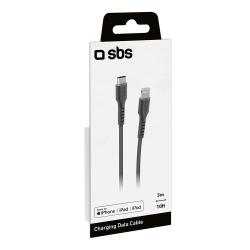 SBS Lade- und Datenkabel USB-C auf Lightning 3 m schwarz