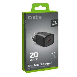 SBS Schnellladegerät 20 W GaN Power Delivery Ultra schwarz