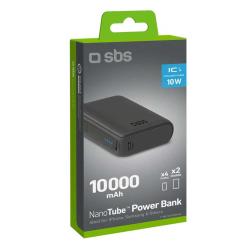 SBS Powerbank ultra-kompakt 10 000 mAh schwarz