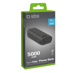 SBS Powerbank ultrakompakt 5000 mAh schwarz