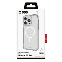 SBS Schutzhülle für iPhone 15 Pro kompatibel mit MagSafe-Ladefunktion transparent