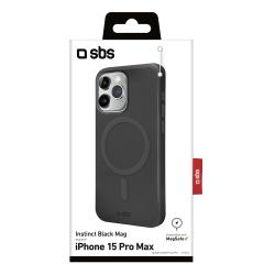 SBS MagSafe-kompatible Hülle Instinct für iPhone 15 Pro Max schwarz