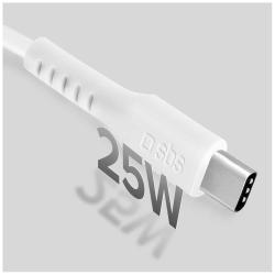 SBS Daten- und Ladekabel USB-C auf USB-C 1 m weiß