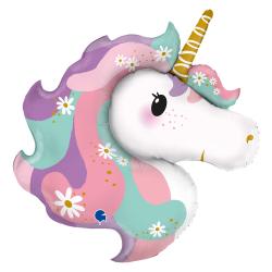 Folienballon Hippie Einhorn 81 cm bunt