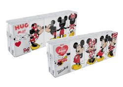 Verpackung mit Mickey und Minnie Mouse Motiven. Enthält verschiedene Designs mit Herz- und Umarmungs-Themen.