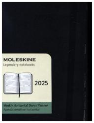 Moleskine 12 Monate Wochenkalender 2025, Pocket, Schwarz - gebunden