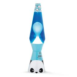 I-TOTAL Lavalampe Panda 40 cm blau