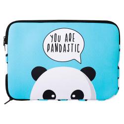 I-TOTAL Laptoptasche Panda für Geräte bis 15 Zoll blau