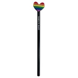 I-TOTAL Bleistift mit Radiergummi LOVE is LOVE 17 cm bunt