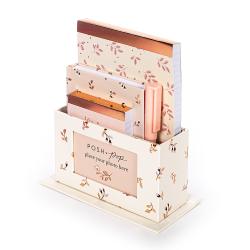 Desk Organizer Posh+pop Serie Cozy inklusive Blöcke und Stift rosa