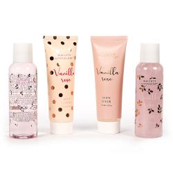 Body Care-Set aus Body Lotion, Body Scrub, Duschgel und Badeschaum Serie Cozy