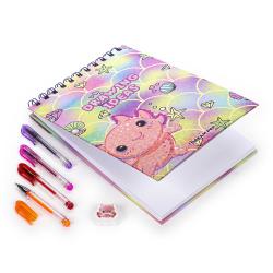 Sketchbuch Dreampop Unicorn mit Gelstiften, Stickern und Stempel