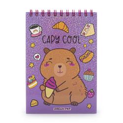 Sketchbuch Dreampop Capybara mit Gelstiften, Stickern und Stempel